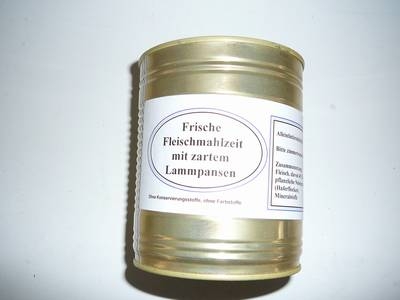 Fleischmahlzeit mit zartem Lammpansen - 800gr